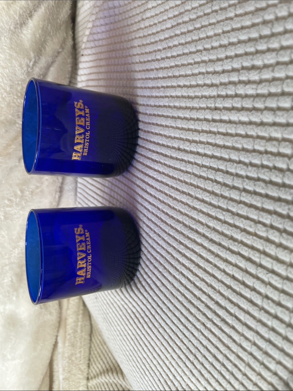 Harvey's Cobalt Blue Bristol Cream Glasses - Set of 2